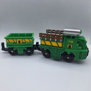 Fisher Price Geotrax Thomas Friends Wooden Railway‎ Green Train Cargo Car 72